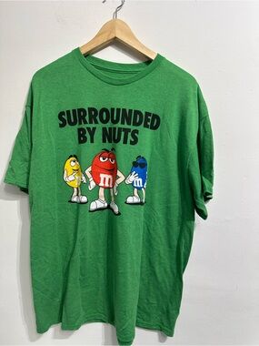 M&M'S Green Tee with Red, Yellow & Blue Character Graphics